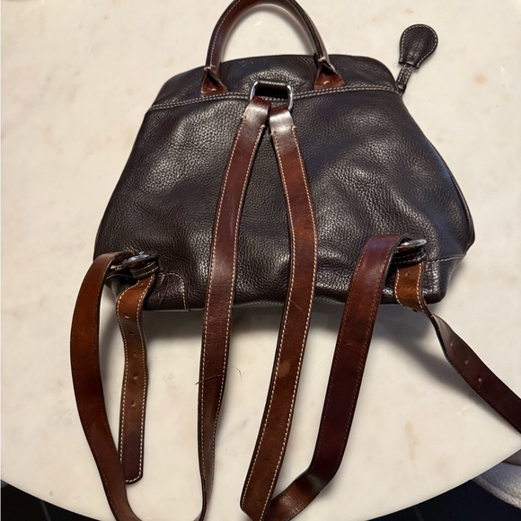Dooney & Bourke Dark Brown Leather Backpack